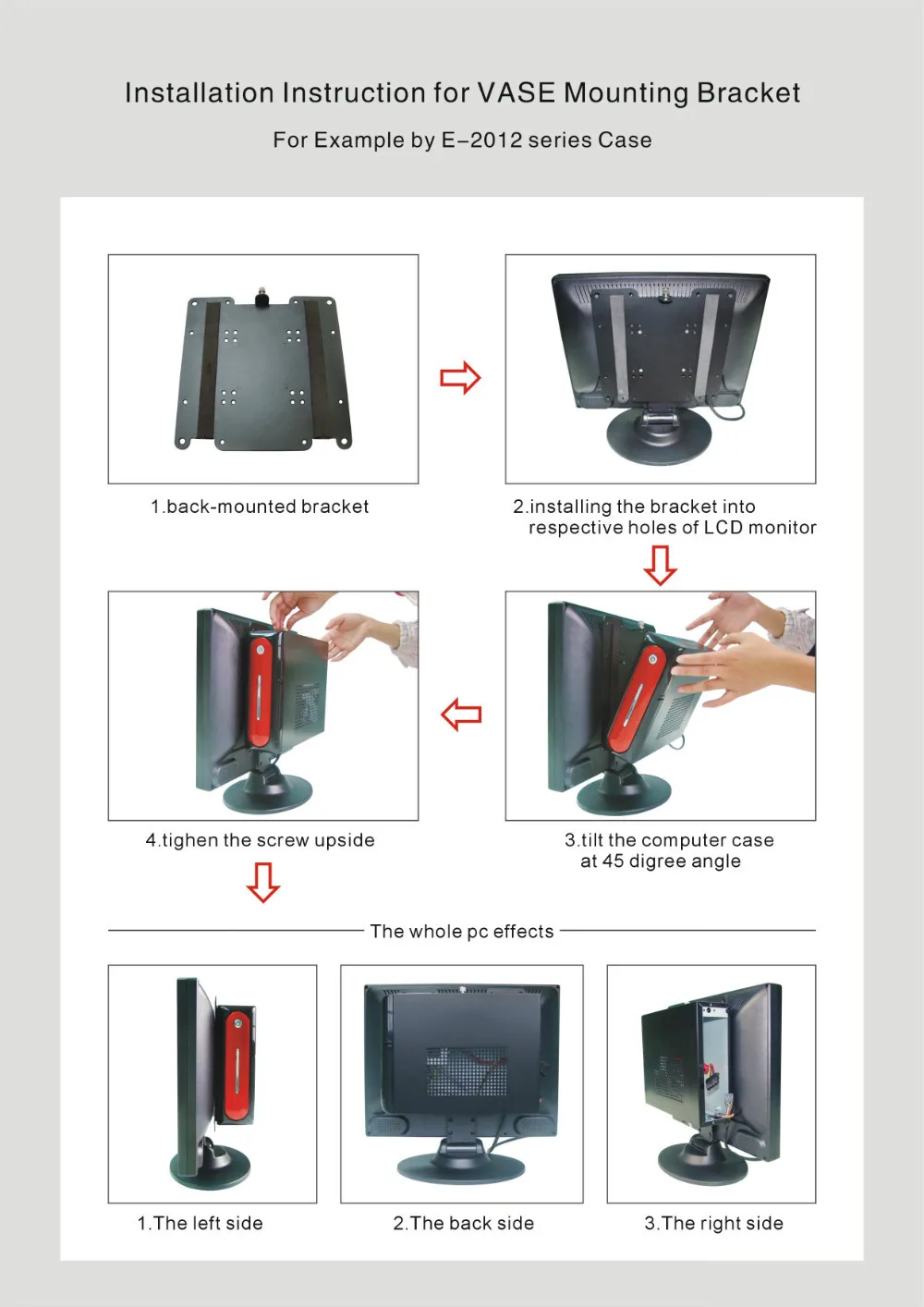 Realan черный мини ITX чехол E-3015 с 120W DC Питание 12V 5A адаптер