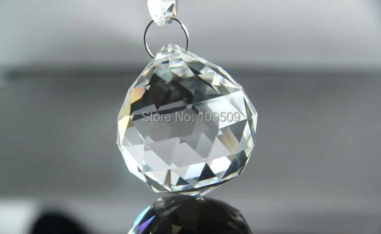 30 шт. AAA 20 мм прозрачная Люстра Хрустальный подвесной шар Призма Suncatcher фэн-шуй подвеска оправы для подвешивания
