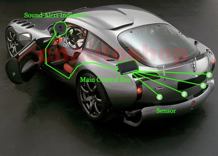 Viecar зуммер комплект автомобильных датчиков парковки(с/без отверстия пилы) резервный радар звуковой сигнал Индикатор зонд Система 4 датчика s 22 мм 12 В