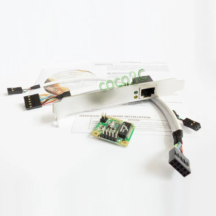 Мини PCIe порт Gigabit Ethernet сетевой карты для мини ITX mini PCI-e до RJ45 Порты и разъёмы адаптер 10/100/1000 Base-T сетевой контроллер
