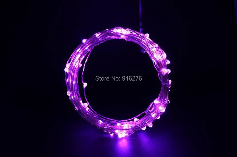 16,4 фута 5 м Серебристая проволока теплый белый RGB фиолетовый Рождественский светодиодный гирлянда Рождественские сказочные огни 12 в Рождественское украшение открытый год