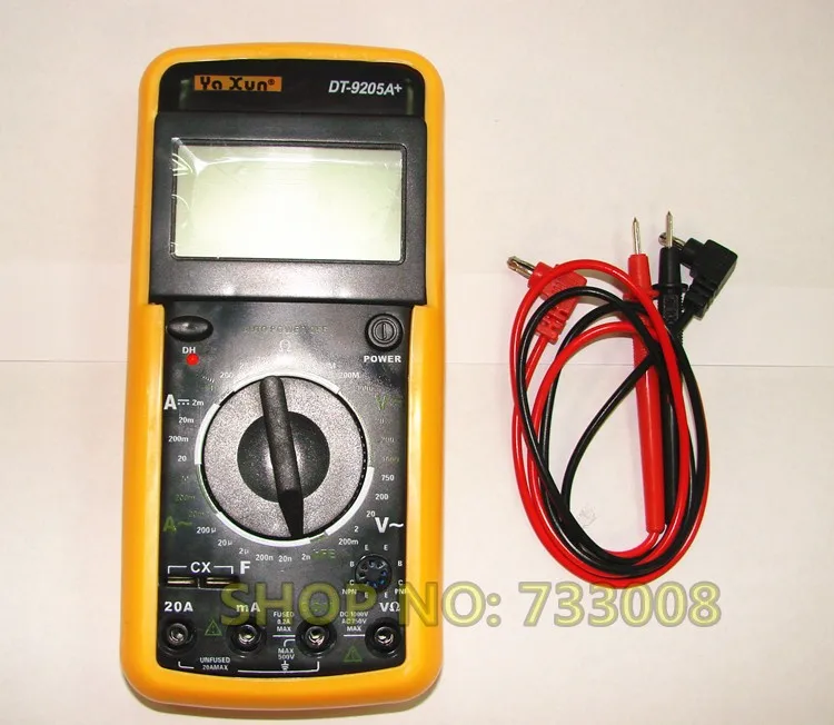 YAXUN DT9205A+ Цифровой мультиметр Электронный цифровой универсальный измеритель автоотключение