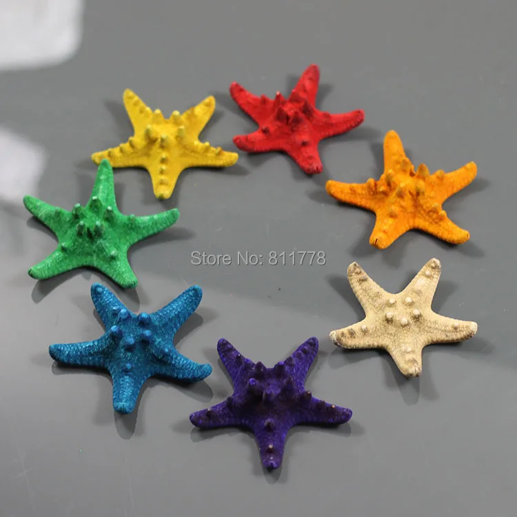 HappyKiss 3 шт. снаряды естественно Starfish раковины украшения Морской стиль Свадебные пару булочки starfish 3-5 см цвета морской звезда