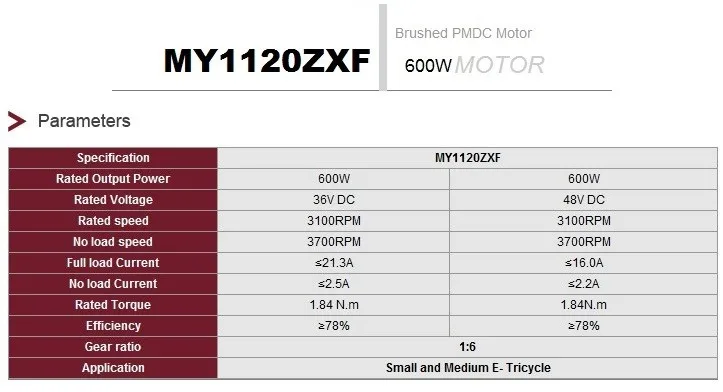 500w 24 V/36 V/48 V мотор-редуктор, щетки электрического трицикла, DC матовый механический мотор, мотор для электрического велосипеда, MY1120ZXF