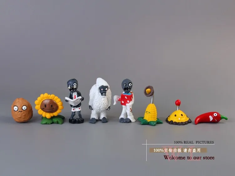 40 шт./компл. с изображением героев «Plants vs Zombies Растения против Зомби 2,5-6,5 см ПВХ Фигурки игры РПЗ; Коллекционные Фигурки Игрушки Подарки завод+ Зомби