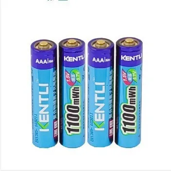 4 шт. KENTLI AAA литиевая батарея 1,5 V 1180mWh литий-ионная полимерная AAA перезаряжаемая батарея стабильное напряжение AAA батарея