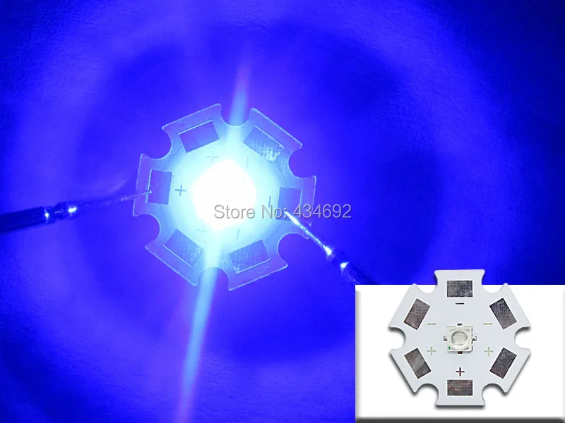 20 шт./лот Epistar светодиодный 1 Вт-3 Вт Высокая мощность Королевский синий 450-455nm синий 460-470nm светодиодный светильник лампа на 20 мм печатной платы