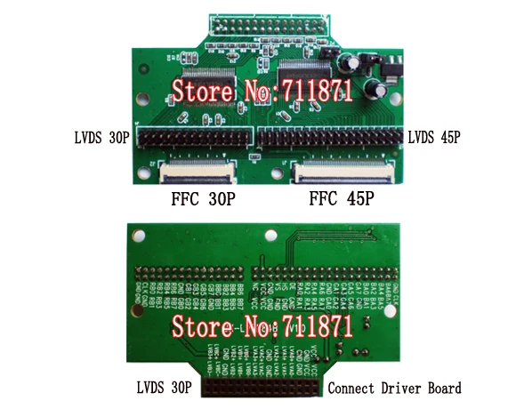 30P+ 45P ttl адаптер LVDS пластина 45Pin 30Pin FFC LVDS плата преобразования 30+ 45Pin до 30P LVDS разъем 30+ 45 Подключение платы драйвера