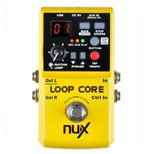 NUX петля ядро гитары педаль эффектов 40 встроенных моделей барабана и 99 пользовательских памяти 6 часов время записи True Bypass Overdub