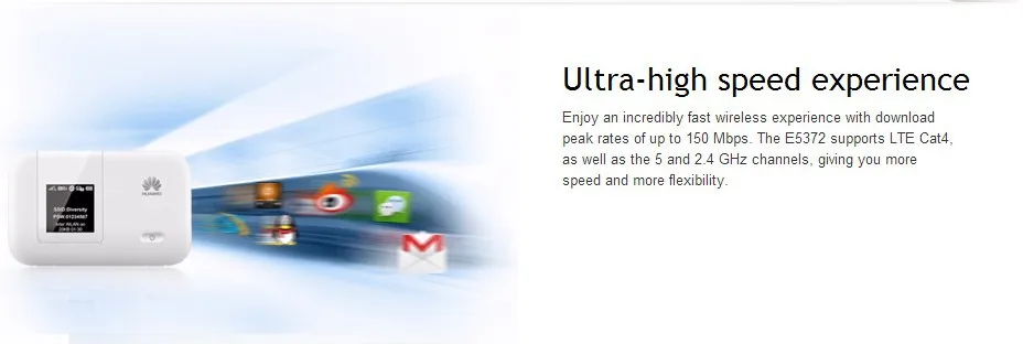 Huawei E5372s-32 4 аппарат не привязан к оператору сотовой связи FDD800/900/1800/2100/2600 МГц MiFi модем