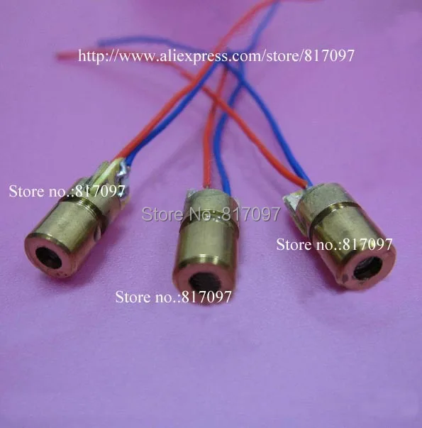 AOBO Lighting 10 шт./лот DIY Лазерный диод DPSS 5 мВт красный лазерный модуль с регулируемой яркостью 650 нм медный диаметр 6 мм для лазерных игрушек лазерный уровень