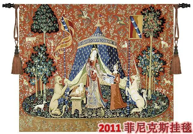 Серия Unicorn-noblelady платье для женщин большого размера 165*139 см декоративная ткань jacauard средневековый настенный гобелен PT-76