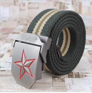 Мужские ремни высокого качества с крупной военной пряжкой, 10 цветов
