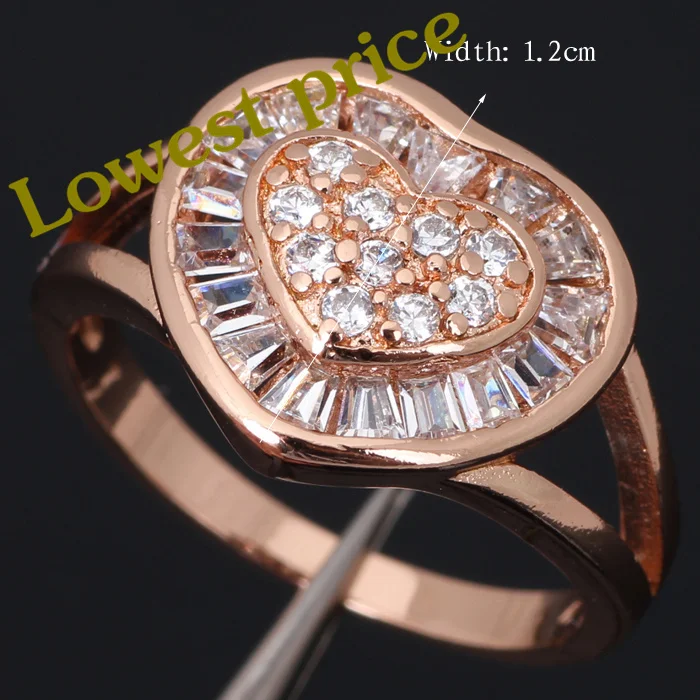 Jewelry кольца золото тон Модные украшения Никель и свинец Золотой элемент кольцо SZ#6.75#8.5#7#6.5 JR1836