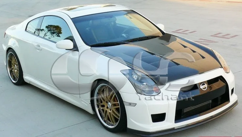 FRP стекловолокно GTR Стиль переднего бампера подходит для 2003-2007 Infiniti G35 2D Купе