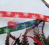 [IuBuFiGo] 3/"(9 мм) Рождественская лента X'mas лента grpsgrain 100 ярдов/лот