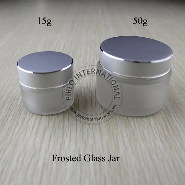 50 г/мл матовый Стекло Крем Jar бутылки крем контейнеры Разделение зарядки банки Cosmtic Упаковка образца Банок 5 шт