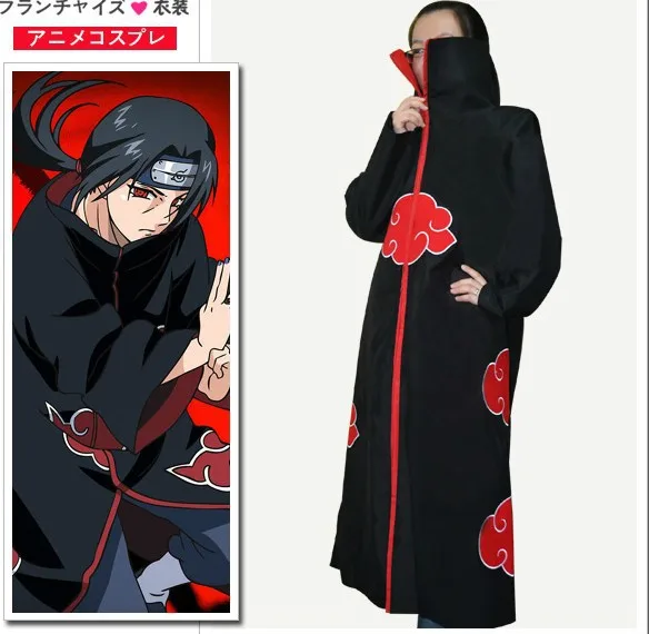 Косплей Костюм Наруто плащ Акацуки Orochimaru uchiha madara Sasuke itachi Pein одежда плащ-Пыльник