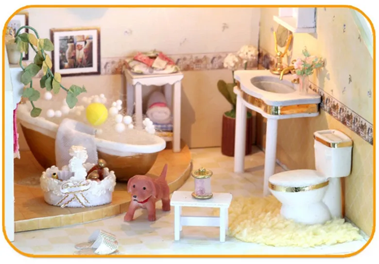 DIY Кукольный дом Мечта фея Модель Строительство 3D миниатюрный ручной работы деревянный кукольный домик с мебель и светильник игрушка Рождественский подарок