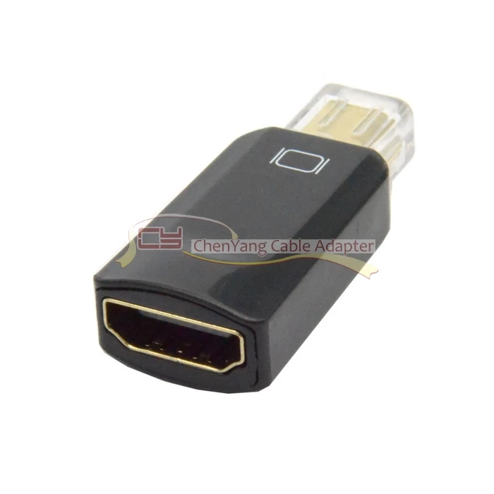 10 шт./пакет CY thundepolt Mini DisplayPort DP штекер HDMI Женский аудио-видео адаптер для ноутбука черный цвет