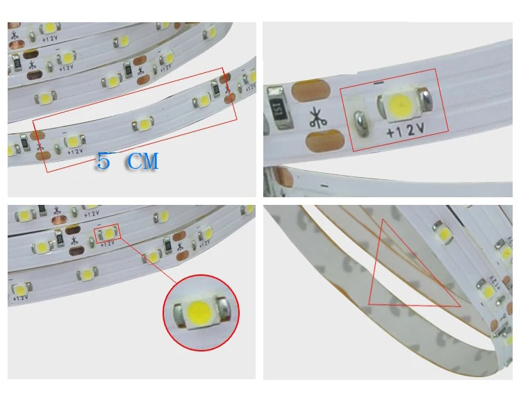 Светодиодная лента SMD3528 5 м 60 светодиодный/м 300 светодиодный s Водонепроницаемый 12 В RGB белый гибкий светильник декоративный светодиодный светильник для помещений