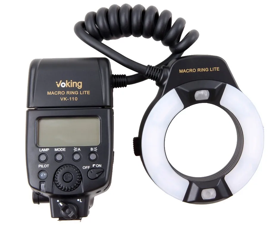Voking ttl макро светодиодный Кольцевая вспышка VK-110N для Nikon D60 D90 D3000 D3100 D3200 D5000 D5100 D5200 D7000 D7100 цифровых зеркальных камер