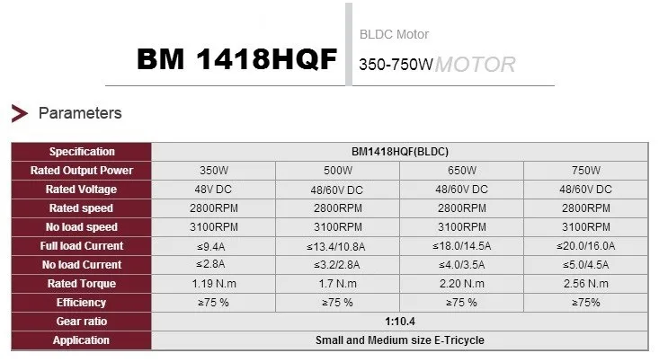 650 Вт-750 Вт постоянного тока 48 v/60 бесщеточный электродвигатель постоянного тока, мотор для электрического велосипеда, BLDC дифференциальный мотор-редуктор, BM11418HQF