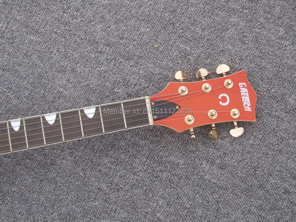 Bigsby стиль Tailpiece полого органа, Электрический Джаз Гитары, прямо с завода, Gretsch orange цвет Bigsby мост