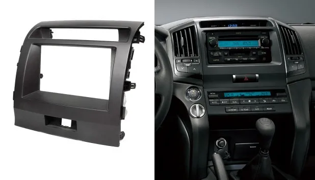 Двойной Din стерео панель для TOYOTA Land Cruiser 200 V8 фасции Радио DVD Dash установка монтажный комплект отделка Лицевая панель рамка