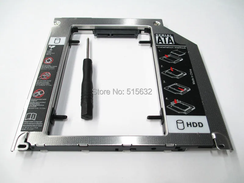 Адаптер для Apple MacBook Pro A1278 A1286 A1297 2-го 9,5 мм SATA HDD SSD Caddy