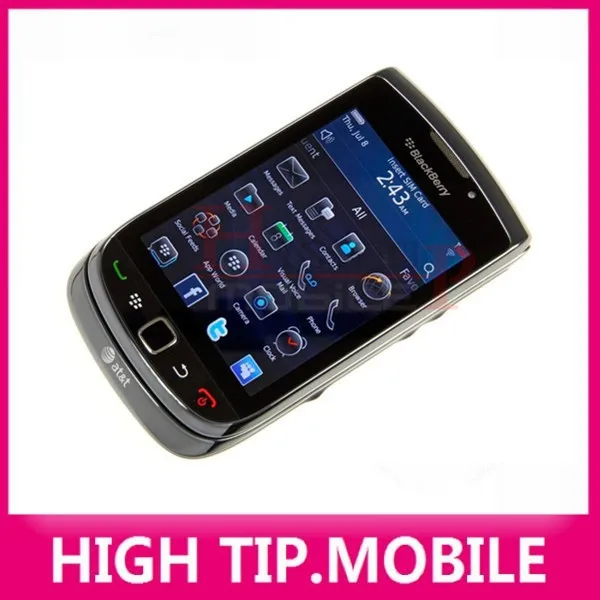 Самый дешевый 9800 разблокированный Blackberry фонарь 9800 gps wifi 3g мобильный телефон Восстановленный