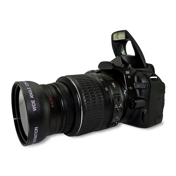 58 мм 0.45x широкоугольный объектив+ макрообъектив для Canon EOS 350D/400D/450D/500D/1000D/550D/600D/1100D Nikon