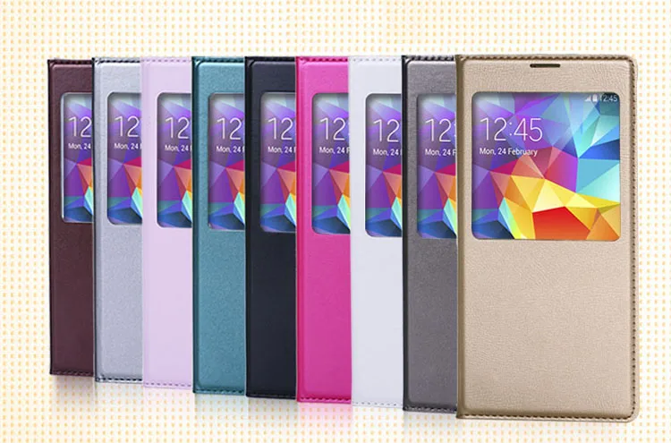 Откидной кожаный чехол для телефона samsung Galaxy S5 S 5 Galaxy YS5 samsung SV I9600 SM G900 G900F G900FD SM-G900F Smart View