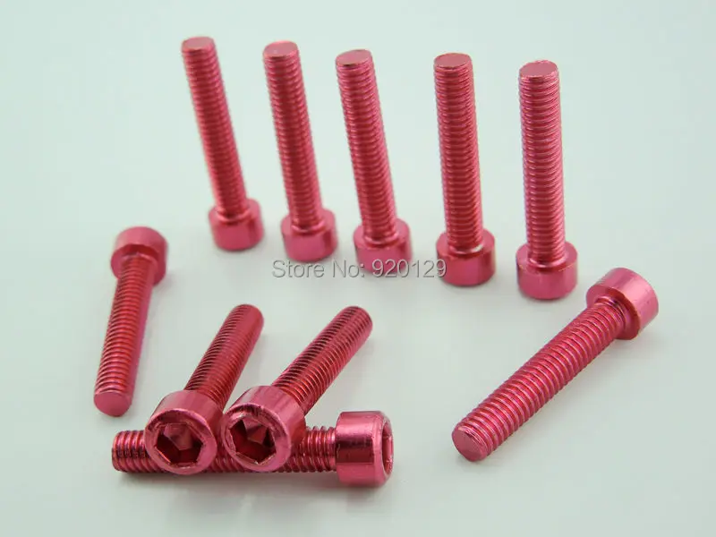 Красный декоративный винт для мотоцикла M6mm x 36mm