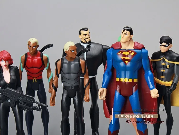 DC Comics Super Heroes Супермен Робин Wonder Woman ПВХ Фигурки Коллекционная модель игрушки 12 шт./компл
