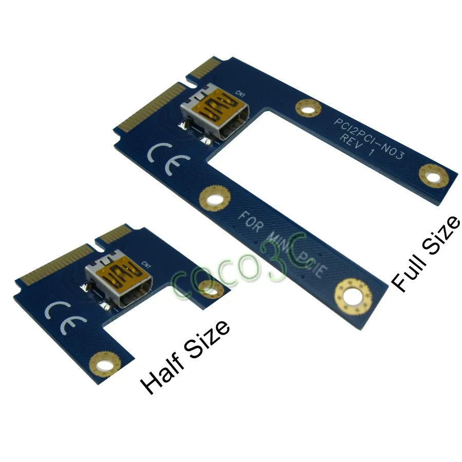Mini PCIe-2 PCI слота адаптер для mini ITX материнская плата mini PCI express Райзер-карта PCI для звука, сети, видеокарты