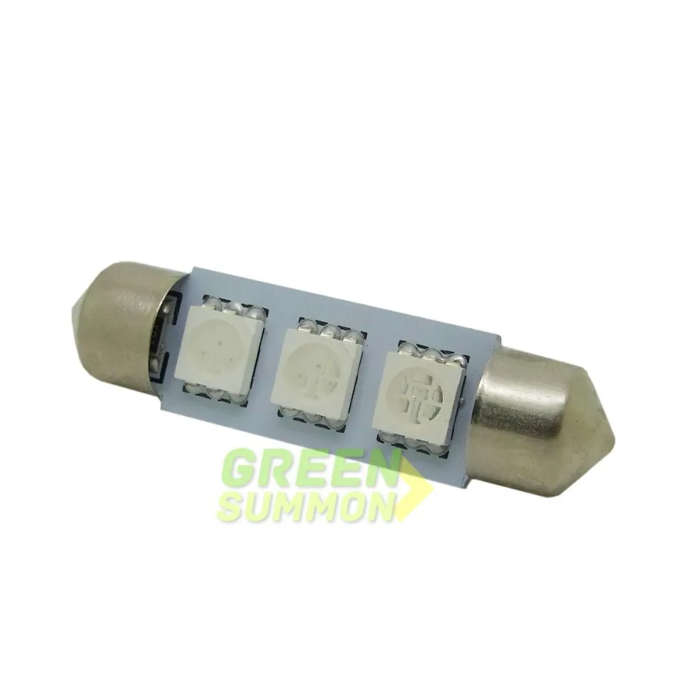 1 шт. 39 мм купол 3 светодиодный 5050 SMD гирлянда лампочка для салона автомобиля белый DC 12V бренд