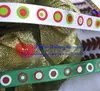 [IuBuFiGo] 3/"(9 мм) Рождественская лента X'mas лента grpsgrain 100 ярдов/лот