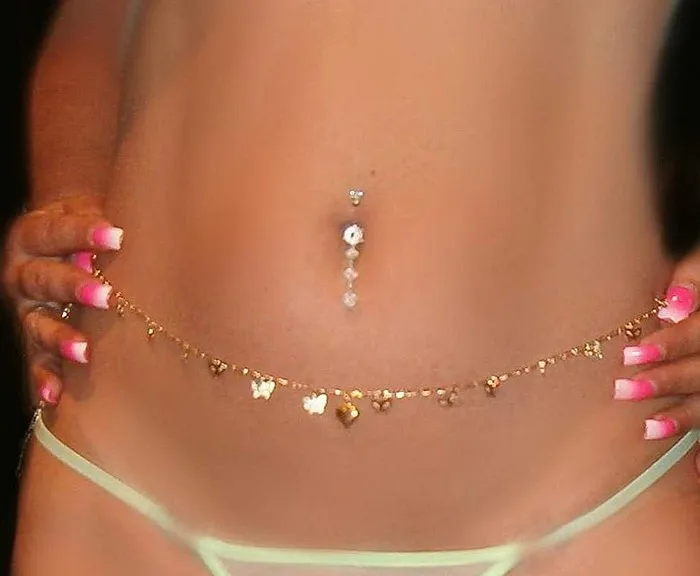 New Body Jewelry Simple Sexy Butterfly Bikini Belly Waist Chain 1K3033