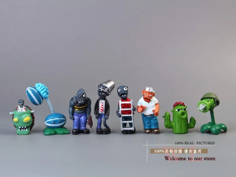 40 шт./компл. с изображением героев «Plants vs Zombies Растения против Зомби 2,5-6,5 см ПВХ Фигурки игры РПЗ; Коллекционные Фигурки Игрушки Подарки завод+ Зомби