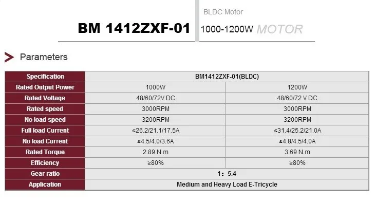 1000 Вт-1200 Вт постоянного тока 48v& 60 бесщеточный электродвигатель постоянного тока, мотор для электрического велосипеда, BM1412ZXF-01