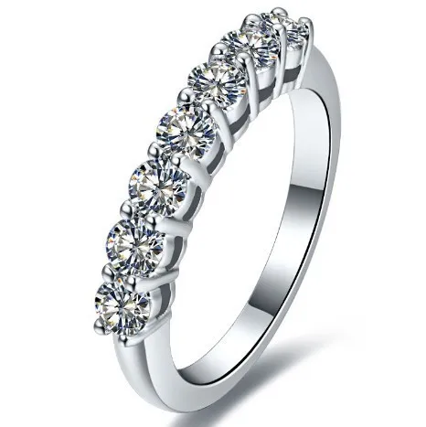 THREEMAN 0.7Ct бриллиантовые кольца для пар Solitaire влюбленные романтическое Серебро Белое золото Цвет Любовь Синтетические Кольца Бриллианты