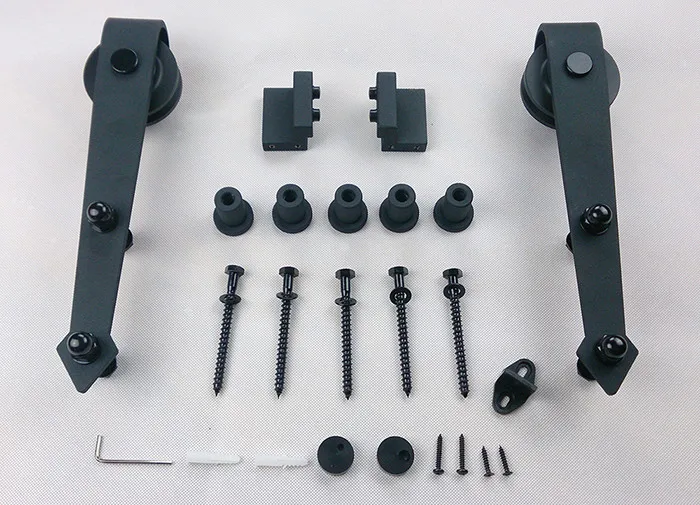 DIYHD 5FT-10FT стрелы колеса черный деревенский раздвижные сарай рельсы деревянная дверь трек аппаратный комплект