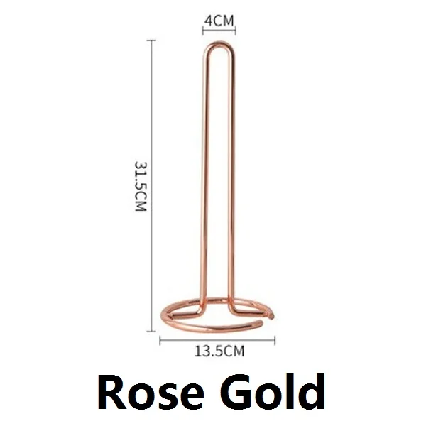 Rose Gold В скандинавском стиле, железная рулонная бумажная вешалка для полотенец, роскошный золотой Настольный рулонный держатель для ресторана, гостиной, туалетной стойки для хранения, украшение - Цвет: Rose Gold