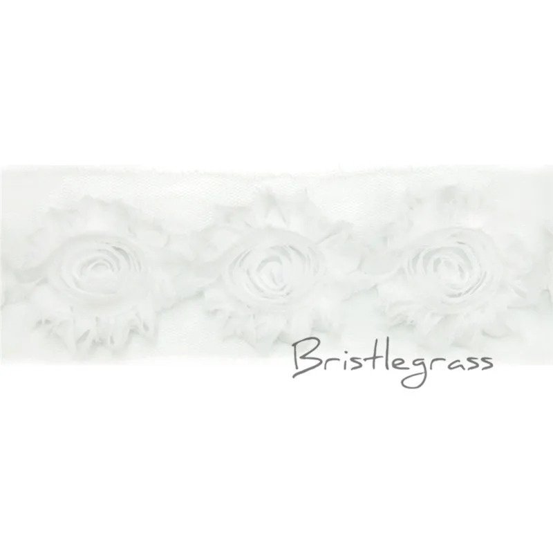 Белая изношенная шифоновая повязка на голову для детей 1 ярд 2 5 дюйма потертая