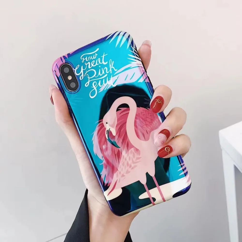 Cute Korean Case For iPhone X 8 7 6 6s Plus Acrylic Mirror Phone Cases Shell Fashion Protective Skin capa |