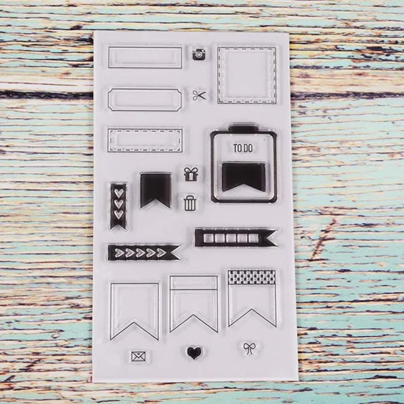 Прозрачный прозрачный штамп с флагом для скрапбукинга сделай сам/изготовления