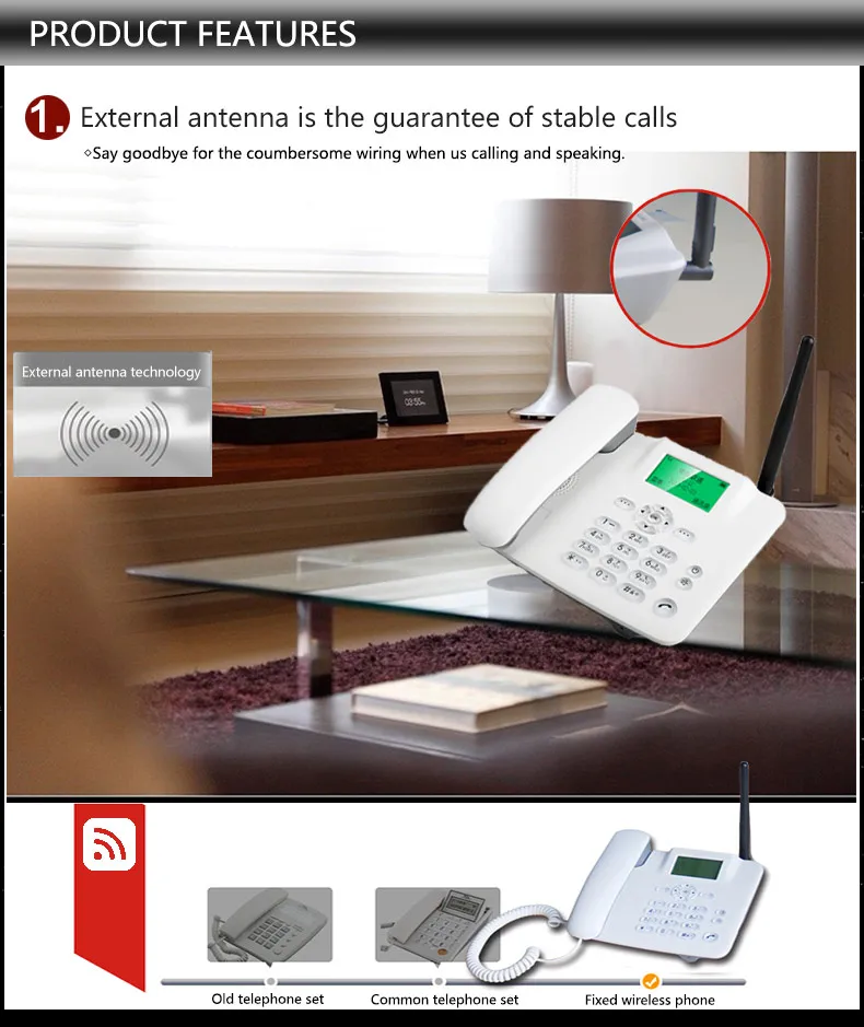 GSM 850/900/1800/1900 передатчик УКВ-диапазона(Беспроводной телефон с FM Поддержка Скорость циферблат Беспроводной телефон беспроводной телефон для дома