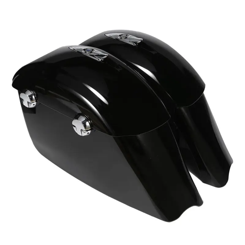 Мотоциклетный глянцевый черная седельная сумка электронная защелка концертная