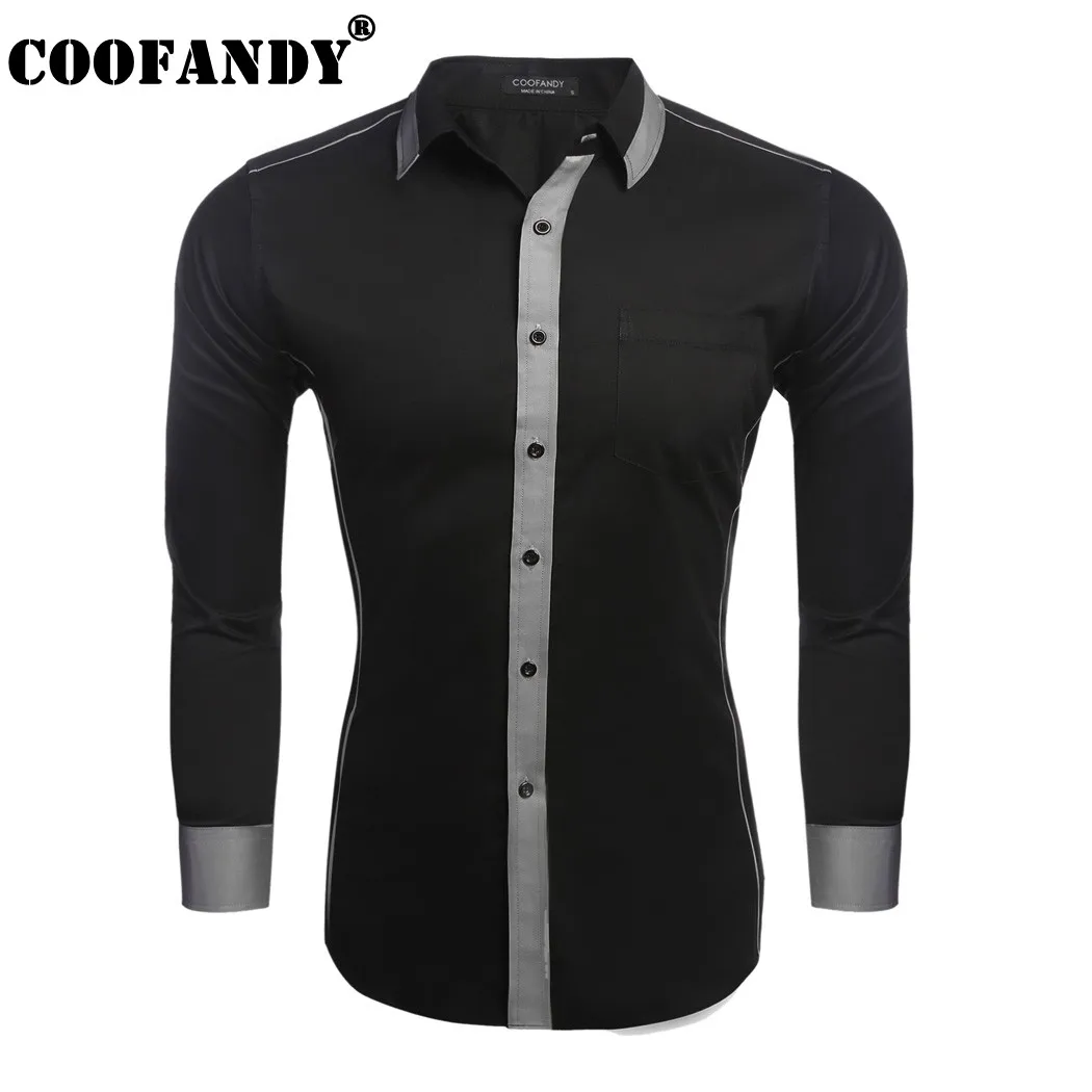 Coofandy Новинка 2017 года поступления Мужские Повседневное с длинными рукавами в